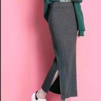 ราคา 2026กระโปรงทรงดินสอเอวสูง สำหรับผู้หญิง กระโปรง Midi ถักหนา ผ่าด้านหน้า รัดรูป อบอุ่น เหมาะสำหรับฤดูใบไม้ร่วงและฤดูหนาว ผึ้ง ยีนส์ (1733986967555770014)