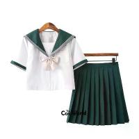 ราคา ชุดกะลาสีเรือ, สีกรมท่า, ชุดฤดูร้อน, กระโปรง, สไตล์ JK, ชุดนักเรียนมัธยมปลาย, เหมาะสำหรับนักเรียน, [Atrovirens] (1732227914292495869)