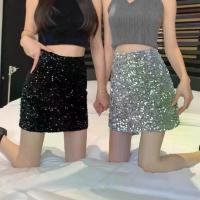ราคา กระโปรง A-line ประดับเลื่อม กระโปรงครึ่งฤดูใบไม้ผลิฤดูร้อน ดีไซน์สำหรับผู้หญิง สาวฮอต กระโปรงครึ่งตัวประดับเลื่อมเงา (1734325242558842323)