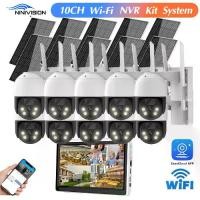 ราคา ชุดกล้องวงจรปิด never 10CH พร้อมจอมอนิเตอร์ LCD ขนาด 10 นิ้ว, กล้อง PTZ พลังงานแสงอาทิตย์ความละเอียด 5 ล้านพิกเซล WiFi, ระบบรักษาความปลอดภัยแบบสองเสียงไร้สายสำหรับการติดตามภาพด้า (1733351904585090595)