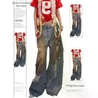 ราคา กางเกงขากว้าง Unisex สไตล์อเมริกันเรโทร สำหรับผู้หญิง ดีไซน์สาวฮอตฤดูร้อน กางเกงยีนส์สีวินเทจ เกริก ฤทธิ์ ยีนส์ กางเกง ขาสั้น สามส่วน ผู้ชาย ทหาร ไอ กัน งาน แท้ ไป ทะเล hara (1731675622281020457)