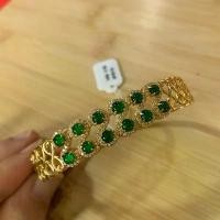 ราคา กำไล หยกเขียวจักรพรรดิ เงินแท้ถมทอง (1734335657359017655)