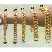 ราคา สร้อยข้อมือ ทอง 1-5ลาย สแตนเลสแท้100% กำไล ข้อมือโซ่ โซ่ข้อมือ กำไลโซ่ chain bracelet (1733671698045175698)