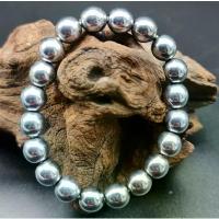 ราคา 【จัดส่งทันที】 กำไล หินแร่ไพไรต์ เพชรหน้าทั่ง หินแร่แห่งการคิดบวก หินแร่มงคล เม็ดโต 10 มิล (1733101304464508084)