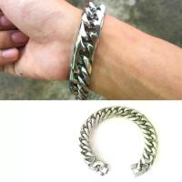 ราคา สร้อยข้อมือ Mediumหยัก 17มิล เลสเงิน สแตนเลสแท้100% โซ่ โซ่ข้อมือ เลสข้อมือ ข้อมือ กำไล ผู้ชาย (1729444786706418069)