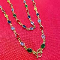 ราคา ของดีมีจำนวนจำกัด!! สร้อยพลอยสีนพเก้า สร้อยคอ กำไล ทองชุบ เศษทอง ทองปลอม หุ้มทอง โคลนนิ่ง สามารถปรับระดับได้ (นพเก้า) (1733118885982012932)