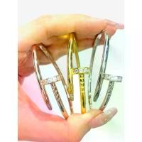 ราคา พร้อมส่งไม่ลอก ไม่ดำกำไลสแตนเลส แท้ กำไล ทรงตะปู (1734217881819318103)