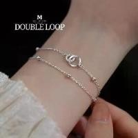 ราคา MEETพร้อมส่ง กำไล Double loop สร้อยข้อมือปรับได้ กำไลแฟชั่น กำไลข้อมือแท้ สร้อยข้อมือสวยๆ Thoughtful Gift with a Personal Touch (1733815638148941193)