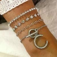 ราคา สร้อยข้อมือโซ่เรขาคณิตสำหรับผู้หญิง สร้อยข้อมือ rhinestone โบฮีเมียน เปลือกหลายชั้น Liferee ดาว เสน่ห์ กำไล เครื่องประดับปาร์ตี้ ของขวัญ คอลเลกชันใหม่ (1729588328279869503)