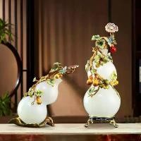 ราคา ของตกแต่งสไตล์จีนใหม่ รูปน้ำเต้าฟูลู เซรามิก ของขวัญระดับพรีเมียม ตกแต่งห้องนั่งเล่น โต๊ะวางไวน์ หรือตู้ทีวี สไตล์จีน ซื้อ 10 ขาย 100 sculpture เหรียญ เนื้อ ว่าน ปี 2497 น้ํา อก (1733755059718423790)