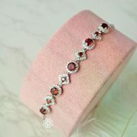 ราคา Rosen'marry/ข้อมือพลอยโกเมนแท้ตัวเรือนเงินแท้925 พลอยดิบ พลอยแท้เสริมดวง , ของขวัญ , ข้อมือพลอยแท้ RB060 (1729824170023553986)