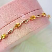 ราคา Rosen'marry/ สร้อยข้อมือพลอยแท้ ซิทริน ตัวเรือนเงินแท้ 925 ชุบทอง จัดส่งฟรี RB039, พลอยแท้เสริมดวง , ของขวัญ (1729839508775013314)