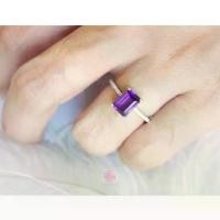 ราคา Rosen'marry/แหวนพลอยแท้อเมทิส ตัวเรือนเงินแท้925 พลอยแท้เสริมดวง แหวนพลอยเสริมดวง ของขวัญ RR028 (1729839516976384962)