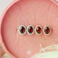 ราคา Rosen'marry/ ต่างหูพลอยโกเมนแท้ ตัวเรือนเงินแท้925 พลอยแท้เสริมดวง, ของขวัญ , ต่างหูติดหู RE085 (1729842385097165762)