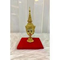 ราคา ✍เศียรครู หัวโขน พระลักษณ์ กว้าง 2 นิ้ว สูง 6 นิ้ว เรซิ่น ปิดทองเค พร้อมฐานปิดทอง งานสวย ของที่ระลึก ของขวัญ khon mask♘ (1733677978911868652)