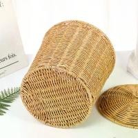 ราคา ตะกร้าเก็บของพลาสติก ทรงกลม ดูหวาย มีฝาปิด สีเบจ กล่องเก็บของสำหรับเสื้อผ้า ซักรีด และองค์กร หวายหรูหรา ทนทาน และน้ำหนักเบา ถังขยะตกแต่ง สีเบจ ตะกร้า แมว ตะกร้า ใส่ เครื่อง ป (1732979005394618364)