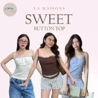 ราคา เสื้อสายเดี่ยวดีเทลกระดุมหน้า แต่งลูกไม้ Sweet button Top ยืด คอต ตอน แท้ เสื้อโอเวอร์ไซต์ ราคา โปรโมชั่น พิเศษ ใส่ ไป คาเฟ่ ผ้า ลินิน พรีเมี่ยม คริสต์มาส (1733399359205967824)