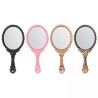 ราคา 4PCS ความงาม แต่งหน้ายืน กระจกแต่งหน้า วินเทจ กระจกโต๊ะเครื่องแป้ง กระจกมือถือ รูปไข่ (1733982417557816435)