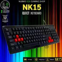 ราคา Certified products GAMING NUBWO NK15 USB KEYBOARD NK-15 QUIET สีดำ ปุ่มแดง คีย์บอร์ด แป้นพิมพ์ NK-015 RUBBER DOME EN/TH (1732817304478581928)