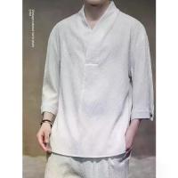 ราคา ชุดผ้าไหมน้ำแข็งสไตล์จีน เสื้อยืดบางผู้ชายฤดูร้อน ทรงหลวมไซส์ใหญ่ ชุดถังสองชิ้น เสื้อ สูท ชาย ไป งานแต่ง เสื้อสูทสีดำ สูท สีกรม (1733052948840482698)