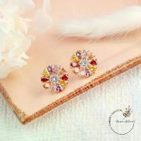 ราคา 【จัดส่งทันที】 ต่างหูติดหู ทับทิมดอกพิกุล สวยๆ เพชรCZ นพเก้า งานหมั้น งานแต่ง (1732632881236771913)
