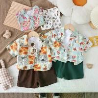 ราคา ชุดเสื้อและกางเกงขาสั้นเด็ก สไตล์ใหม่ สำหรับเด็กผู้ชาย แขนสั้น เสื้อเชิ้ตมีสไตล์ ชุดฤดูร้อนคูลฮาวายบีช ชุดกางเกงขาสั้น เสื้อ เด็ก ผู้ ชาย ขายาว ชุด หม้อห้อม เด็ก เสื้อ เด็ (1731286088753711072)