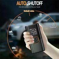 ราคา เครื่องเติมลมแบบพกพา 150PSI พร้อมเกจวัดความดันดิจิทัล ไฟ LED และแบตเตอรี่ลิเธียมไอออนชาร์จผ่านสายยูเอสบี ดีไซน์ไร้สายสำหรับรถยนต์ จักรยาน มอเตอร์ไซค์ และลูกบอลกีฬา (1733212224661128750)