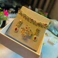 ราคา เซ็ตพลอยนพเก้า3ชิ้นวัสดุคุณภาพ ต่างหู+แหวนฟรีไซร์+สร้อยข้อมือ (1733873912053270173)