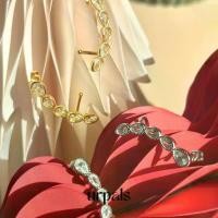 ราคา ขายดี URPALS ต่างหู Ear cuff Stainless ชุบทอง 18K ฝังเพชร Diamond CZ ไม่ลอกไม่ดำ (1732666360103208930)