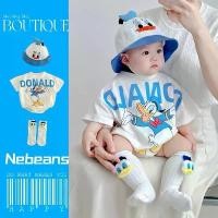 ราคา Disney เด็กทารก เด็กผู้หญิง เด็กผู้ชาย จั๊มสูท รอมเปอร์ ถุงเท้า หมวก ชุดเสื้อผ้าเด็กแรกเกิด ทำจากผ้าฝ้าย ดีไซน์การ์ตูนเป็ดโดนัลด์ เหมาะสำหรับทารกและเด็กวัยหัดเดิน ชุดบอดี้สูท K618, [COD] (173292355954