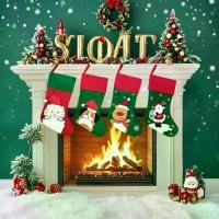 ราคา ถุงเท้าคริสต์มาส, วัสดุผ้าลินิน, ปักซานตาคลอส, ถุงเท้า, ของขวัญคริสต์มาส, เครื่องประดับคริสต์มาส, มีกระเป๋าของขวัญ, ปี 2025 (1732453389483607693)