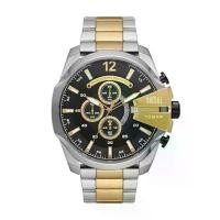 ราคา DZ4581 Diesel Mega Chief Chronograph Black Dial Two Tone Steel Strap MEN 51MM นาฬิกาข้อมือ นาฬิกา ผู้ชาย (1733532354855864083)