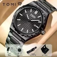 ราคา TOMI นาฬิกา TOMI ดีไซน์เรียบง่าย กันน้ำ สำหรับธุรกิจ ผู้ชาย สายสแตนเลสคลาสสิก นาฬิกาหรู Dwatch พร้อมแหวน หมุด ตัวปรับสาย และกล่องของขวัญ (1734018288810821515)