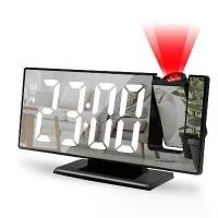 ราคา 180° แขนโปรเจคเตอร์นาฬิกาปลุกอุณหภูมิเวลา USB Plug-in นาฬิกาปลุกดิจิตอล Snooze ตารางนาฬิกา 12/24H โปรเจคเตอร์ LED นาฬิกา (1734318141396387692)