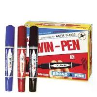 ราคา Marker Permanent 2 Sides Pen ปากกามาร์คเกอร์ 2 หัว ตราม้า (แพ็ค12ด้าม)permanent ปากกา มาร์คเกอร์ ปากกาเคมี หัว (1731661456827255441)