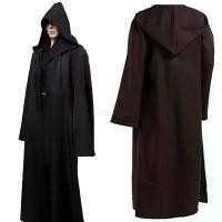 ราคา ผู้ชาย Star War Robe Jedi Hooded สีดําสีน้ําตาลเสื้อคลุมกับหมวกปาร์ตี้ฮาโลวีนคอสเพลย์เครื่องแต่งกาย (1733575484383790642)