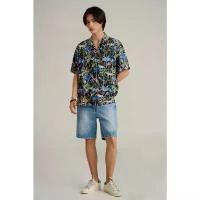 ราคา McJeans เสื้อเชิ้ต ผู้ชาย เสื้อฮาวายแขนสั้น สีดำ พิมพ์ลาย MSSZ275 ขายร้อน (1733669541039080602)