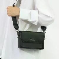 ราคา Ulzzang - กระเป๋าสะพายหนัง Pu ผู้ชาย แฟชั่นเกาหลี Ins กล่องใช้งานได้ กระเป๋าสะพายไหล่ส่วนบุคคล กระเป๋าสะพายข้าง กระเป๋าสะพายข้าง (1734120525913424985)
