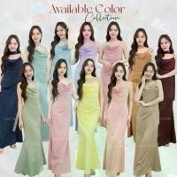 ราคา ชุดไปงานแต่ง ชุดไปงานแต่งงาน ชุดเดรส ชุดราตรี N291 ผ้าเครปซาติน เดรสยาว สายเดี่ยว คอถ่วง กระโปรงยาว เสื้อผ้า ผู้หญิง (1734312296531330744)