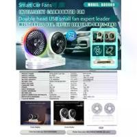ราคา พัดลมในรถยนต์ แบบพกพา พัดลม2หัว ปรับองศาได้ 360 Car Fan พับเก็บได้ พร้อมไฟ LED พัดลมชาร์จไฟ USB (1733797541036852636)