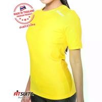 ราคา [พร้อมส่ง] เสื้อรัดกล้ามเนื้อแขนสั้น หญิง FITSUITS ORIGINAL FF-S002-12 สีเหลือง เสื้อรัดกล้ามเนื้อ ชุดกีฬา วิ่ง โยคะ ฟิตเนส (1732931345150936921)
