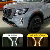 ราคา ไฟตัดหมอก LED รถยนต์, 2 ชิ้น, สำหรับ Nissan NAVARA NP300 2020, 2021, 2022, 2023, ฝาครอบโคมไฟตัดหมอก, ไฟวิ่งกลางวันพร้อมสัญญาณเลี้ยว (1732163284250168274)