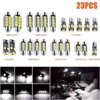 ราคา 23 ชิ้น T10 5050 หลอดไฟ LED รถยนต์ ชุดไฟภายในโดม ไฟท้าย ไฟป้ายทะเบียน สีขาว สำหรับ BMW E53 E60 E90 หลอดไฟ LED W250707 (1733667811316762472)