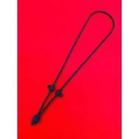 ราคา ลดราคา- ♛สร้อยคอเชือกเทียนถัก 3 ห่วง ขนาดเชือก 3.5 mm แบบสวม ไม่มีตะขอ☛ (1733778500388816129)