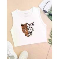 ราคา พร้อมส่งด่วนจากไทย เสื้อครอป เสื้อกล้าม สีขาว ลายเสือดาว เที่ยว ทะเล คาเฟ่ สงกรานต์ (1733666543312143784)