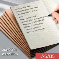 ราคา สมุดปกน้ำตาล สมุดสันเย็บลวด โน๊ตบุ๊คกริด กระดาษถนอม สายตา A5/B5 นักเรียนเขียนง่าย สมุดโน๊ต สมุด แนะนำวันนี้ (1733719904058639687)