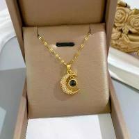 ราคา สร้อยคอสแตนเลส สำหรับผู้หญิง จี้พระจันทร์ภาษา สร้อย คอแฟชั่น สตรี (1730195561256683864)