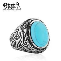 ราคา แหวนผู้ชายไทเทเนียมสตีลเครื่องประดับแฟชั่น Beier สไตล์วินเทจหรูหรา แหวนแกะสลักอัญมณี แหวน ทอง ผู้ชาย สร้อย วินเทจ (1733475518246127281)