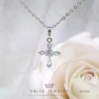 ราคา COD. สร้อยคอพร้อมจี้ ฝังคริสตัลเพชรบาเก็ต Baguette Shape ลายไม้กางเขน Cross ขนาดกลาง เครื่องประดับ สร้อย NK090 ValueJewelry Seasonal trend (1734140366353696704)