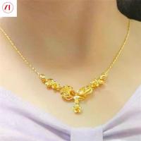 ราคา สร้อยคอ 24k เครื่องประดับเกาหลี Xt โซ่ดอกไม้ ชุบทอง เหมาะสำหรับงานแต่งงาน ต่างหู จิว กํา ไล สร้อย ข้อ มือ กรอบ พระปิดตา (1733101566337255192)